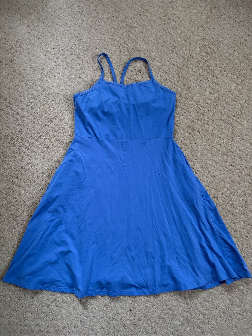 Pact Twilight Blue Spaghetti-Strap A-Line Dress